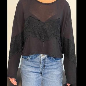 Black Lace Sweater